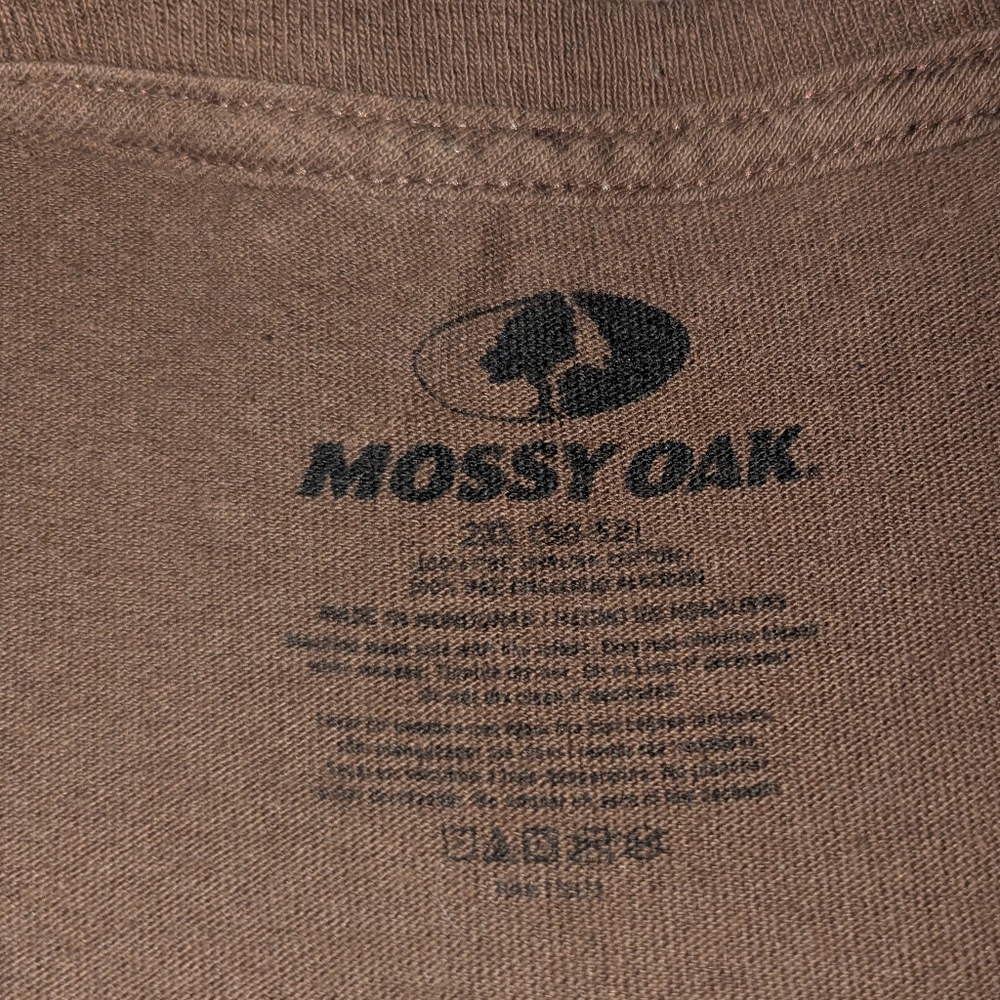 Mossy Oak Men's XXL Brown Graphic Front Cow Skull Short Sleeve‎ T-shirt - Picture 3 of 5
